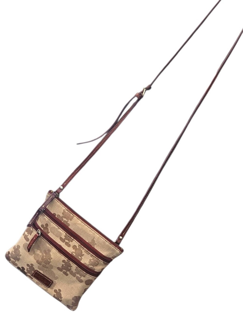 Disney Parks x Dooney & Bourke Tonal Mickey Silhouette Triple Zip Crossbody